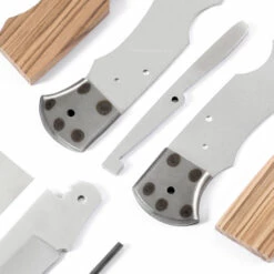 *Ranger Lockback Combo Knife Kit - DIY Blade Blank W/Zebrawood Scales -Knife Kits Sales Shop RLB278 ZEBRAWD K img4 1500