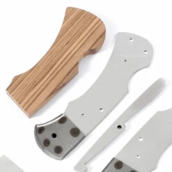 *Ranger Lockback Combo Knife Kit - DIY Blade Blank W/Zebrawood Scales -Knife Kits Sales Shop RLB278 ZEBRAWD K img5 1500