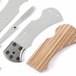 *Ranger Lockback Combo Knife Kit - DIY Blade Blank W/Zebrawood Scales -Knife Kits Sales Shop RLB278 ZEBRAWD K img6 1500