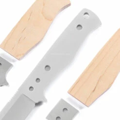 *SG4 - Fixed Blade Skinning Knife Combo Kit - (DIY Blade Kit W/Curly Maple Scales) -Knife Kits Sales Shop SG4BL STD CRLYMPL K img4 1500