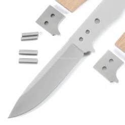 *SG4 - Fixed Blade Skinning Knife Combo Kit - (DIY Blade Kit W/Red Oak Scales) -Knife Kits Sales Shop SG4BL STD ROAK K img3 1500