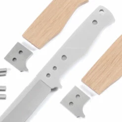 *SG4 - Fixed Blade Skinning Knife Combo Kit - (DIY Blade Kit W/Red Oak Scales) -Knife Kits Sales Shop SG4BL STD ROAK K img4 1500