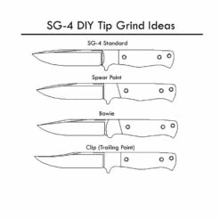 *SG4 - Fixed Blade Skinning Knife Combo Kit - (DIY Blade Kit W/Bubinga Scales) -Knife Kits Sales Shop SG4BL STD img7 1500 2
