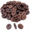 Leather Handle Washers - Oval - (1.30 X 1.00 X .125) - (Espresso) - USA Made - (100 Pack) -Knife Kits Sales Shop SHWL125EX 100 1 1500