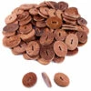Water Buffalo Handle Washers - Oval - (1.30 X 1.00 X .125) - (Antique Brown)(100 Pack) -Knife Kits Sales Shop SHWWB125AB 100 1 1500