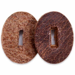 Water Buffalo Handle Washers - Oval - (1.30 X 1.00 X .125) - (Antique Brown)(100 Pack) -Knife Kits Sales Shop SHWWB125AB 1 1 1500