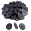 Water Buffalo Handle Washers - Oval - (1.30 X 1.00 X .125) - (Black) (50 Pack) -Knife Kits Sales Shop SHWWB125BK 50 1500