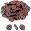 Water Buffalo Handle Washers - Oval - (1.30 X 1.00 X .125) - (Brown) (100 Pack) -Knife Kits Sales Shop SHWWB125BR 100 1 1500