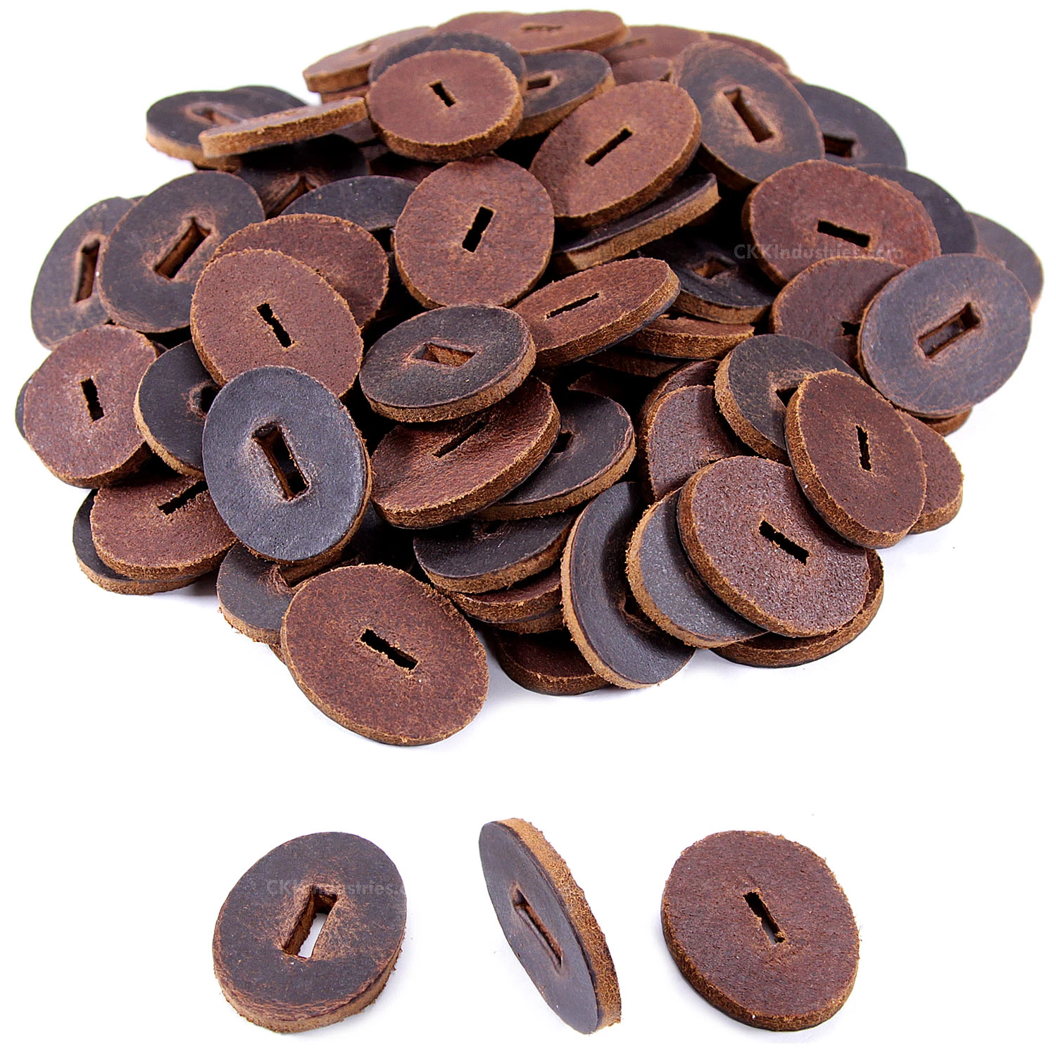Water Buffalo Handle Washers - Oval - (1.30 X 1.00 X .125) - (Brown) (100 Pack) 3 Water Buffalo Handle Washers - Oval - (1.30 X 1.00 X .125) - (Brown) (100 Pack)