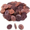 Water Buffalo Handle Washers - Oval - (1.30 X 1.00 X .125) - (Chocolate Brown)(100 Pack) -Knife Kits Sales Shop SHWWB125CB 100 1 1500