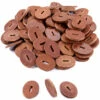 Water Buffalo Handle Washers - Oval - (1.30 X 1.00 X .125) - (Golden Brown)(100 Pack) -Knife Kits Sales Shop SHWWB125GB 100 1 1500