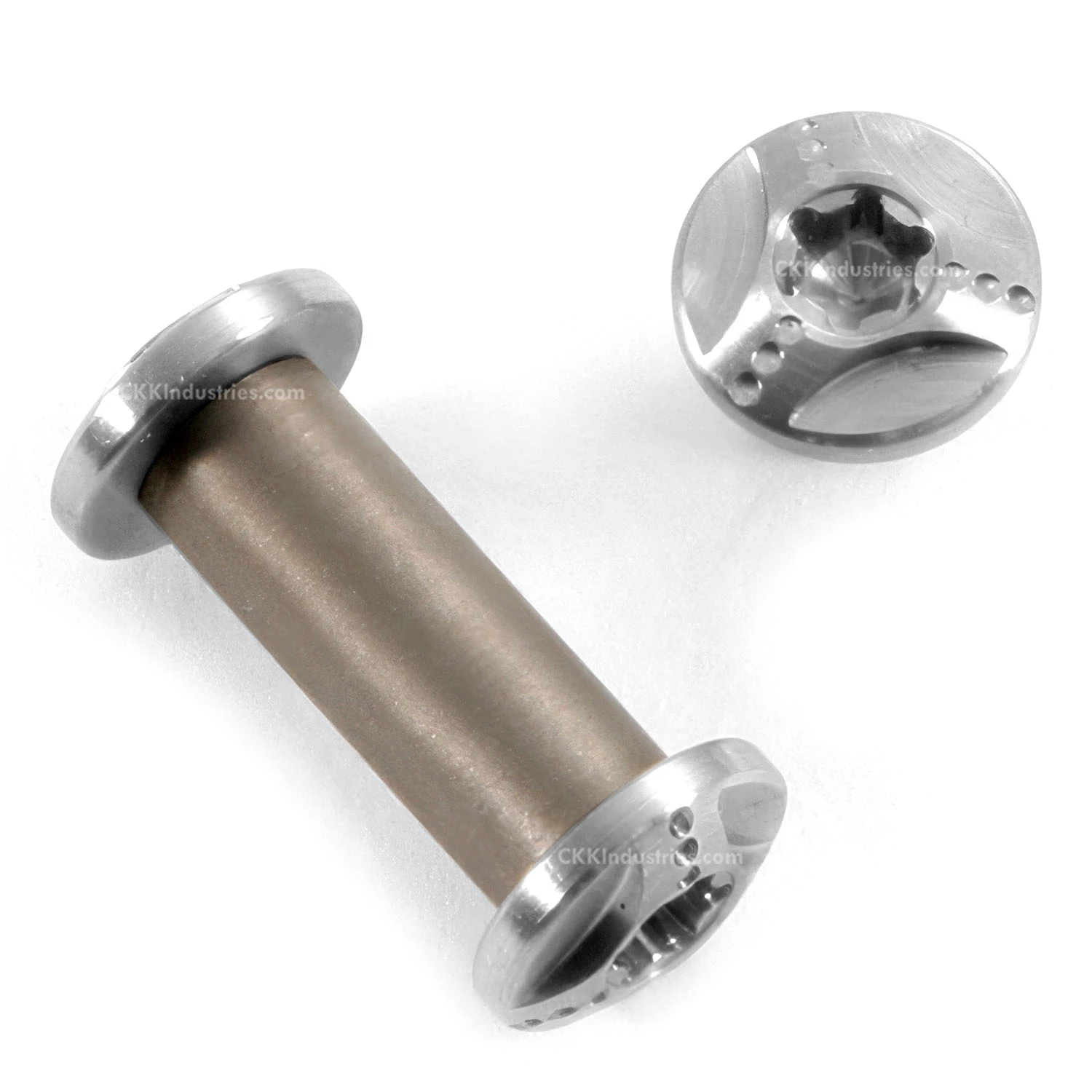 .187 (3/16) - SK Design - PV7 - 416SS/Titanium - Designer Pivot Assembly - (.500) 3 .187 (3/16) - SK Design - PV7 - 416SS/Titanium - Designer Pivot Assembly - (.500)