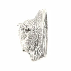 Pommel - Bison Head - Nickel Silver