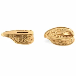 Pommel/Guard Set - Engraved Irish Scroll - Bronze