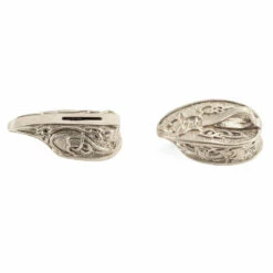 Pommel/Guard Set - Engraved Irish Scroll - Nickel Silver