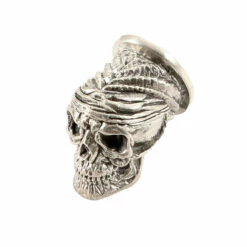 Pommel - Skull - Nickel Silver