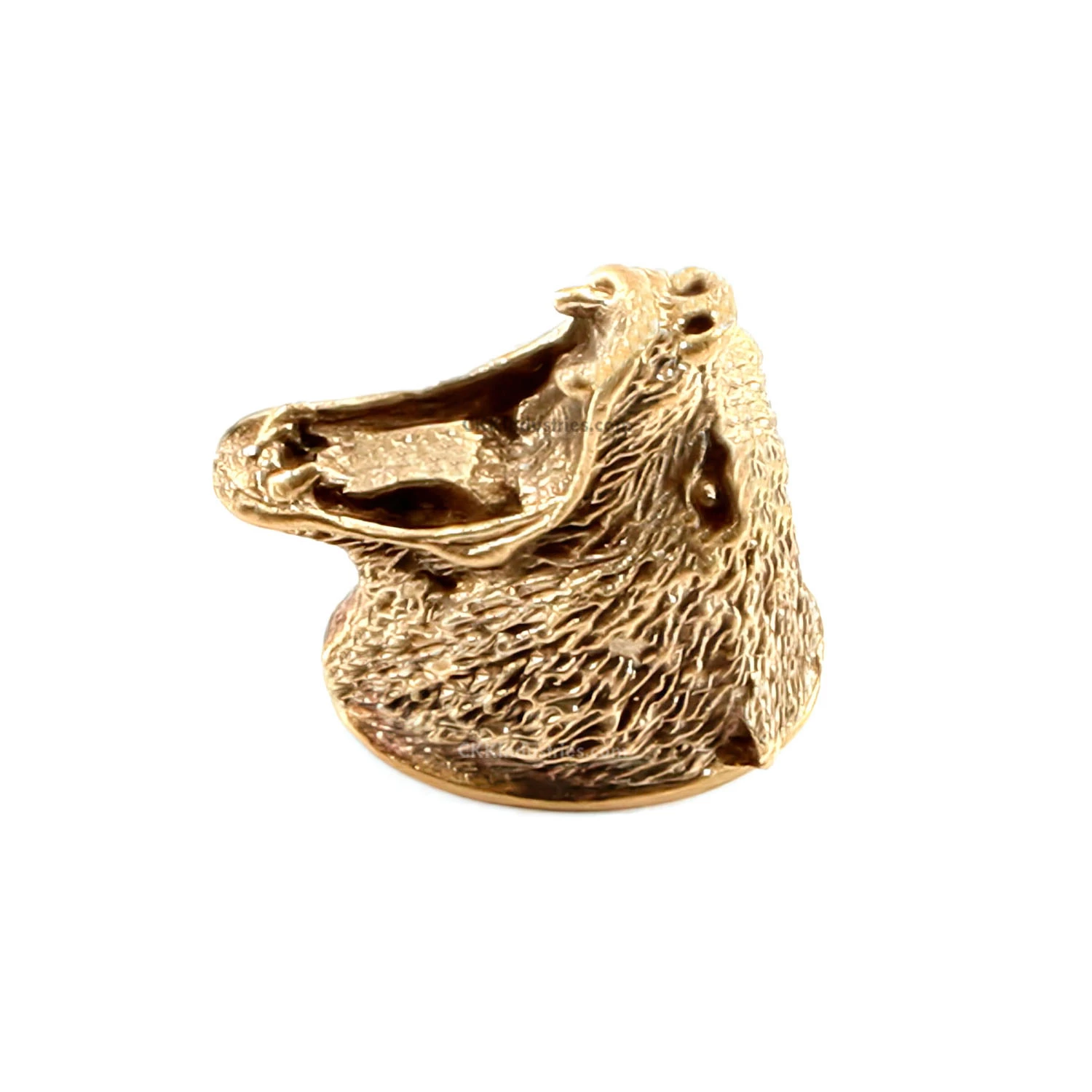 Pommel - Growling Bear Head - Bronze 3 Pommel - Growling Bear Head - Bronze