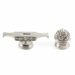 Pommel/Guard Set - Engraved Dagger Set - Nickel Silver