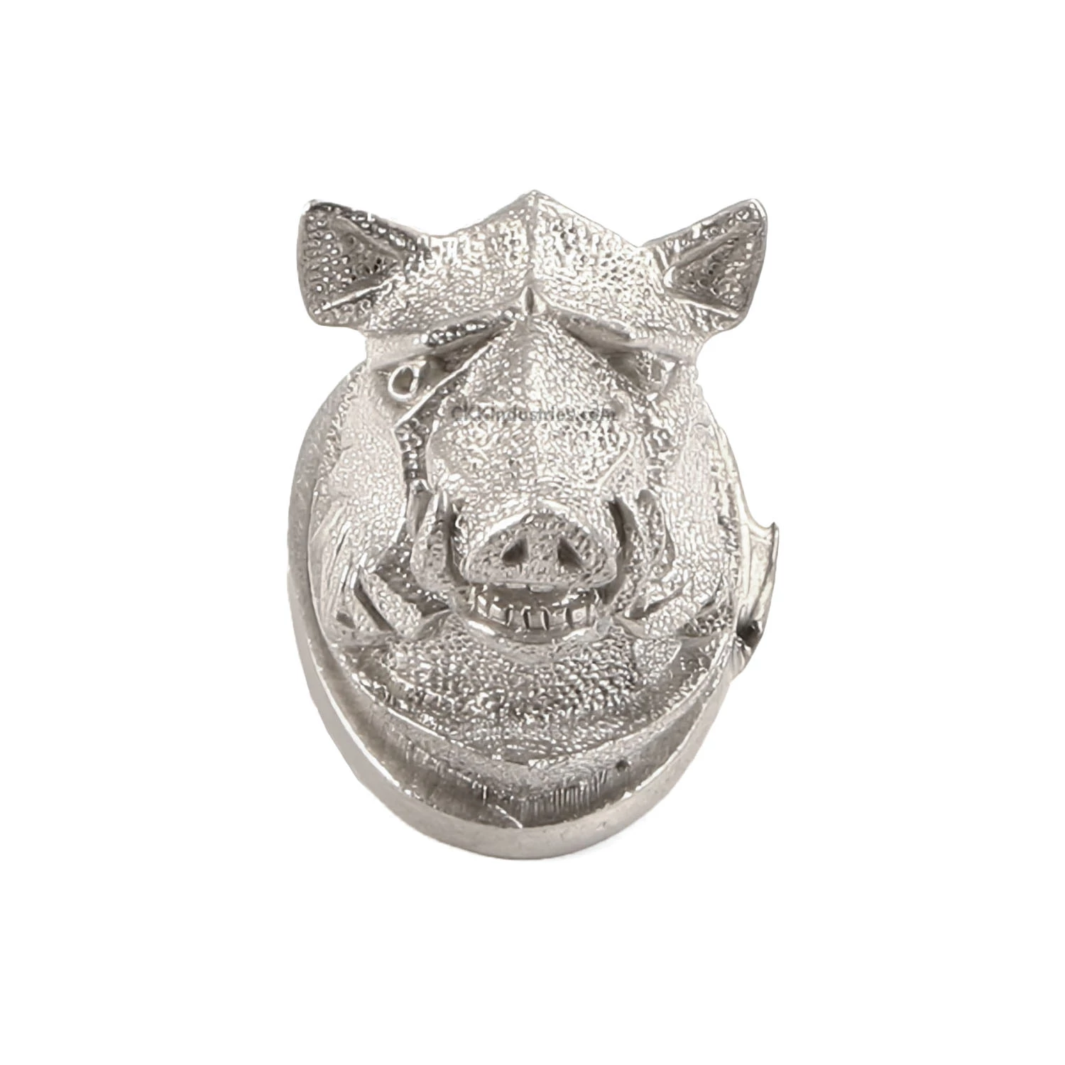 Pommel - Boar Head W/Satin Finish - Nickel Silver 4 Pommel - Boar Head W/Satin Finish - Nickel Silver - Image 2