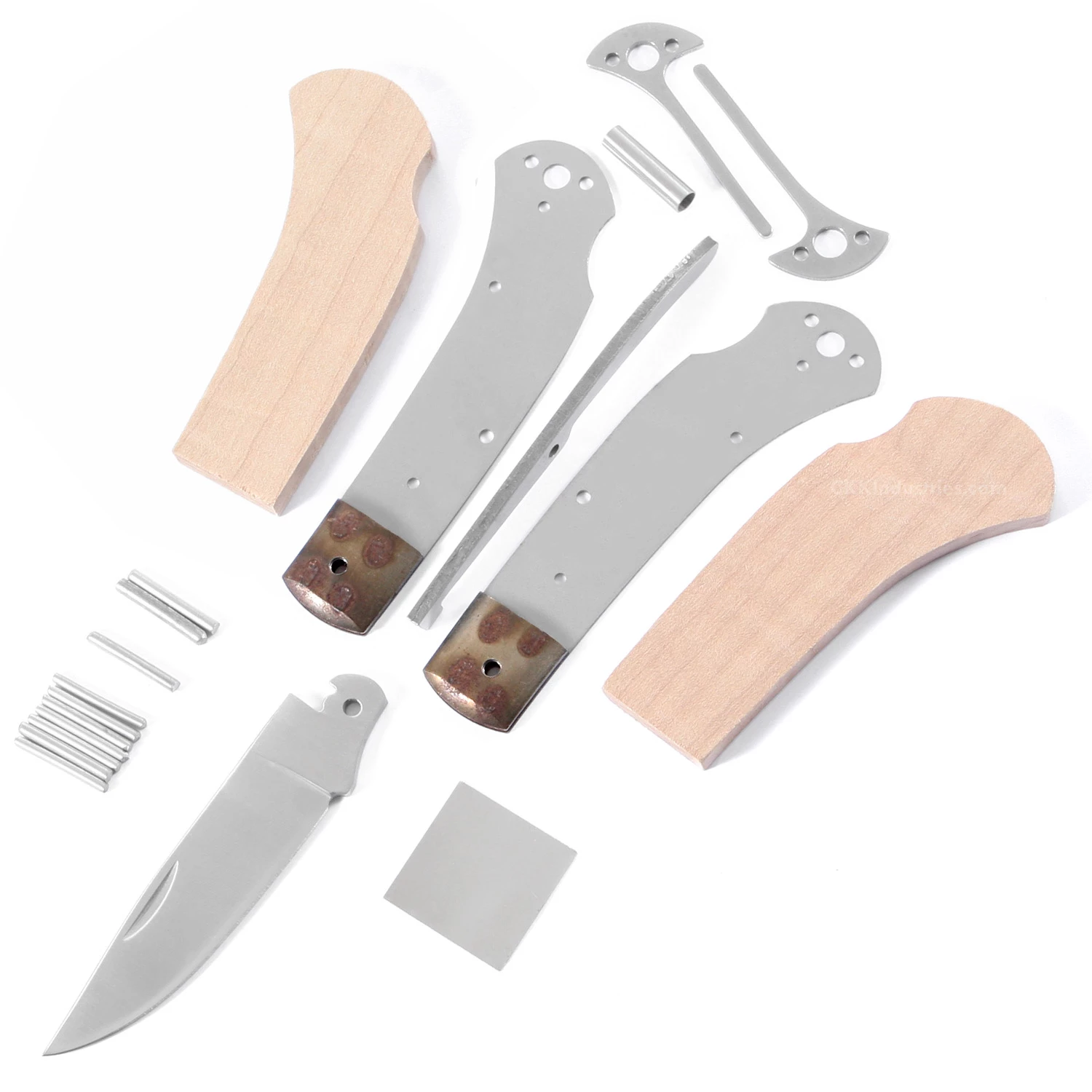 *Sheriff Lockback - Knife Kit Combo - DIY Parts Kit W/Curly Maple Handle Scales 4 *Sheriff Lockback - Knife Kit Combo - DIY Parts Kit W/Curly Maple Handle Scales - Image 2