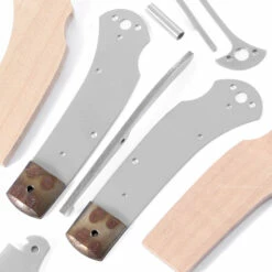 *Sheriff Lockback - Knife Kit Combo - DIY Parts Kit W/Curly Maple Handle Scales 17 *Sheriff Lockback - Knife Kit Combo - DIY Parts Kit W/Curly Maple Handle Scales -Knife Kits Sales Shop SLB258 CRLYMAPL K img4 1500