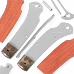 *Sheriff Lockback - Knife Kit Combo - DIY Parts Kit W/Padauk Handle Scales -Knife Kits Sales Shop SLB258 PADAUK K img4 1500