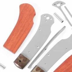 *Sheriff Lockback - Knife Kit Combo - DIY Parts Kit W/Padauk Handle Scales -Knife Kits Sales Shop SLB258 PADAUK K img5 1500