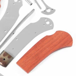 *Sheriff Lockback - Knife Kit Combo - DIY Parts Kit W/Padauk Handle Scales -Knife Kits Sales Shop SLB258 PADAUK K img6 1500