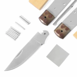 *Sheriff Lockback - Knife Kit Combo - DIY Parts Kit W/Yellowheart Handle Scales -Knife Kits Sales Shop SLB258 YLWHRT K img3 1500