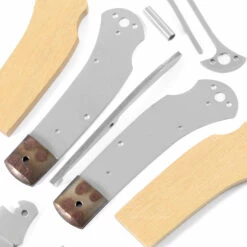 *Sheriff Lockback - Knife Kit Combo - DIY Parts Kit W/Yellowheart Handle Scales -Knife Kits Sales Shop SLB258 YLWHRT K img4 1500