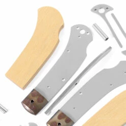 *Sheriff Lockback - Knife Kit Combo - DIY Parts Kit W/Yellowheart Handle Scales -Knife Kits Sales Shop SLB258 YLWHRT K img5 1500