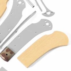 *Sheriff Lockback - Knife Kit Combo - DIY Parts Kit W/Yellowheart Handle Scales -Knife Kits Sales Shop SLB258 YLWHRT K img6 1500