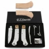 *Sheriff Lockback - Knife Kit Combo - DIY Parts Kit W/Zebrawood Handle Scales 2 *Sheriff Lockback - Knife Kit Combo - DIY Parts Kit W/Zebrawood Handle Scales -Knife Kits Sales Shop SLB258 ZEBRAWD K img1 1500