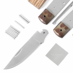 *Sheriff Lockback - Knife Kit Combo - DIY Parts Kit W/Zebrawood Handle Scales -Knife Kits Sales Shop SLB258 ZEBRAWD K img3 1500