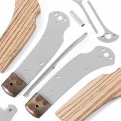 *Sheriff Lockback - Knife Kit Combo - DIY Parts Kit W/Zebrawood Handle Scales -Knife Kits Sales Shop SLB258 ZEBRAWD K img4 1500