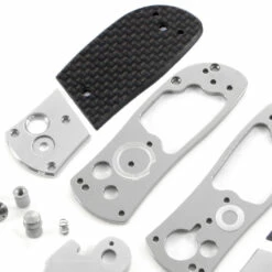 *Super Squirt 2.0 - Button Lock Folder - SS Finish - DIY Parts Kit W/Carbon Fiber Handles -Knife Kits Sales Shop SS20 CFK 1 img4 1500