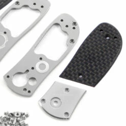 *Super Squirt 2.0 - Button Lock Folder - SS Finish - DIY Parts Kit W/Carbon Fiber Handles -Knife Kits Sales Shop SS20 CFK 1 img5 1500