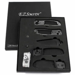 *Super Squirt 3.0 - Button Lock Folder - Black Finish - DIY Parts Kit W/Textured Black G10 Handles -Knife Kits Sales Shop SS30 B BG10K 1 img6 1500