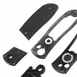 *Super Squirt 3.0 - Button Lock Folder - Black Finish - DIY Parts Kit W/Carbon Fiber Handles -Knife Kits Sales Shop SS30 B CFK 1 img3 1500