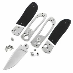 *Super Squirt 3.0 - Button Lock Folder - SS Finish - DIY Parts Kit W/Textured Black G10 Handles