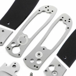 *Super Squirt 3.0 - Button Lock Folder - SS Finish - DIY Parts Kit W/Textured Black G10 Handles -Knife Kits Sales Shop SS30 SS BG10K 1 img4 1500