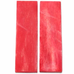Bone Handle Scale Set - (Flat Top) - (Stabilized) - (Watermelon) - (3.0 X 1.0 X 0.156)