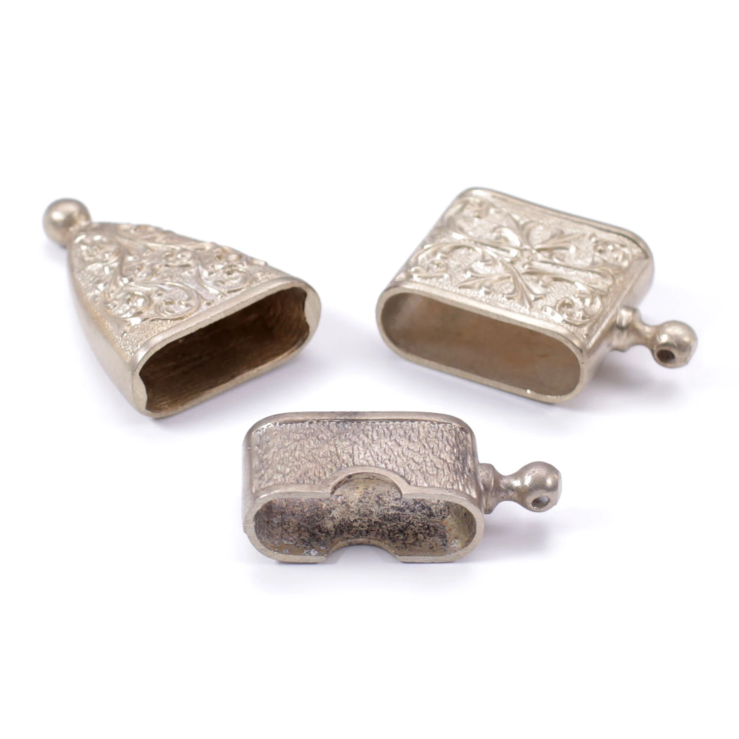 Scabbard Set - Scroll Motif Engraved Set - Nickel Silver 4 Scabbard Set - Scroll Motif Engraved Set - Nickel Silver - Image 2