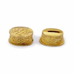 Pommel/Guard Set - Celtic Scroll Engraved Set - Brass