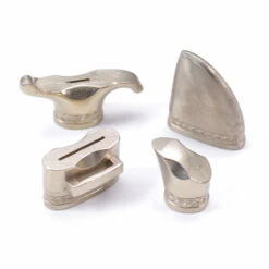 Guard/Pommel/Scabbard Set - Leaf Motif Engraved Set - Nickel Silver