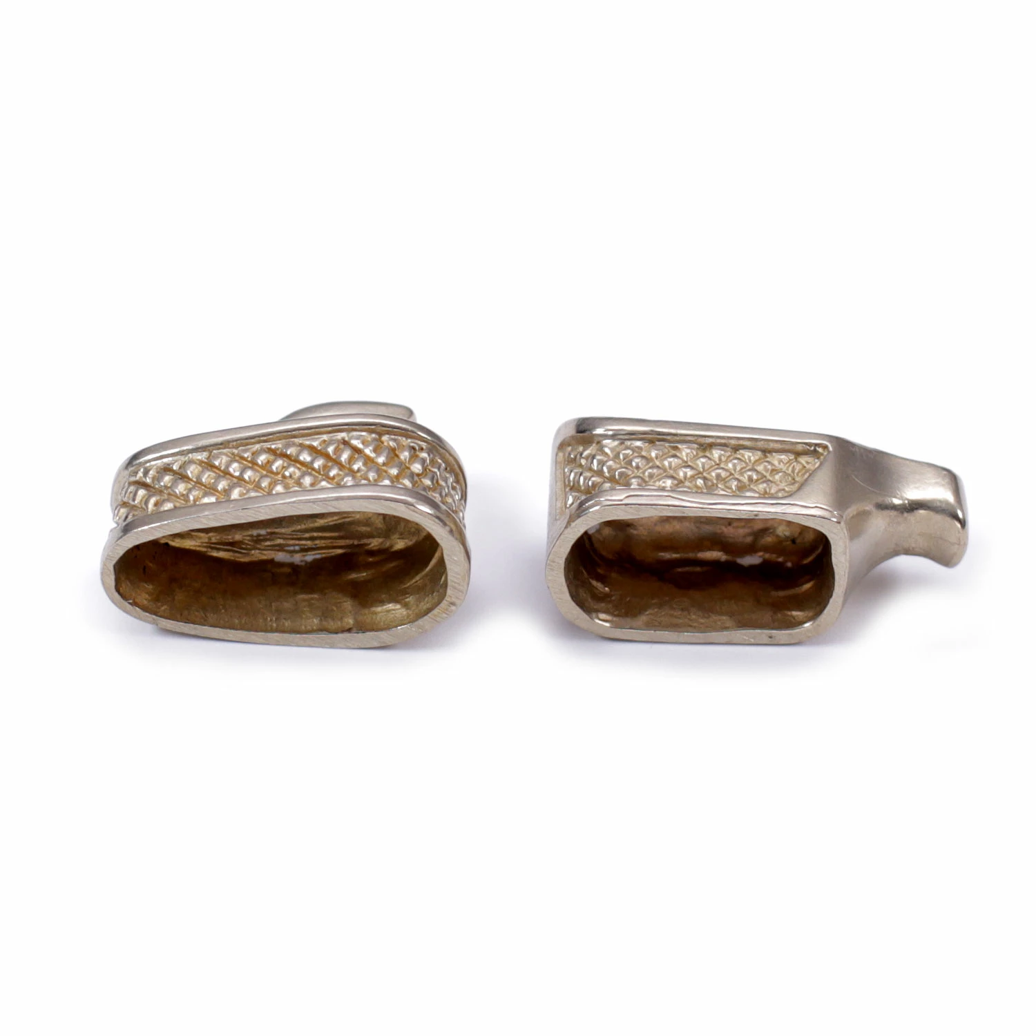 Pommel/Guard Set - Stipple Engraved Scroll Set - Nickel Silver 4 Pommel/Guard Set - Stipple Engraved Scroll Set - Nickel Silver - Image 2