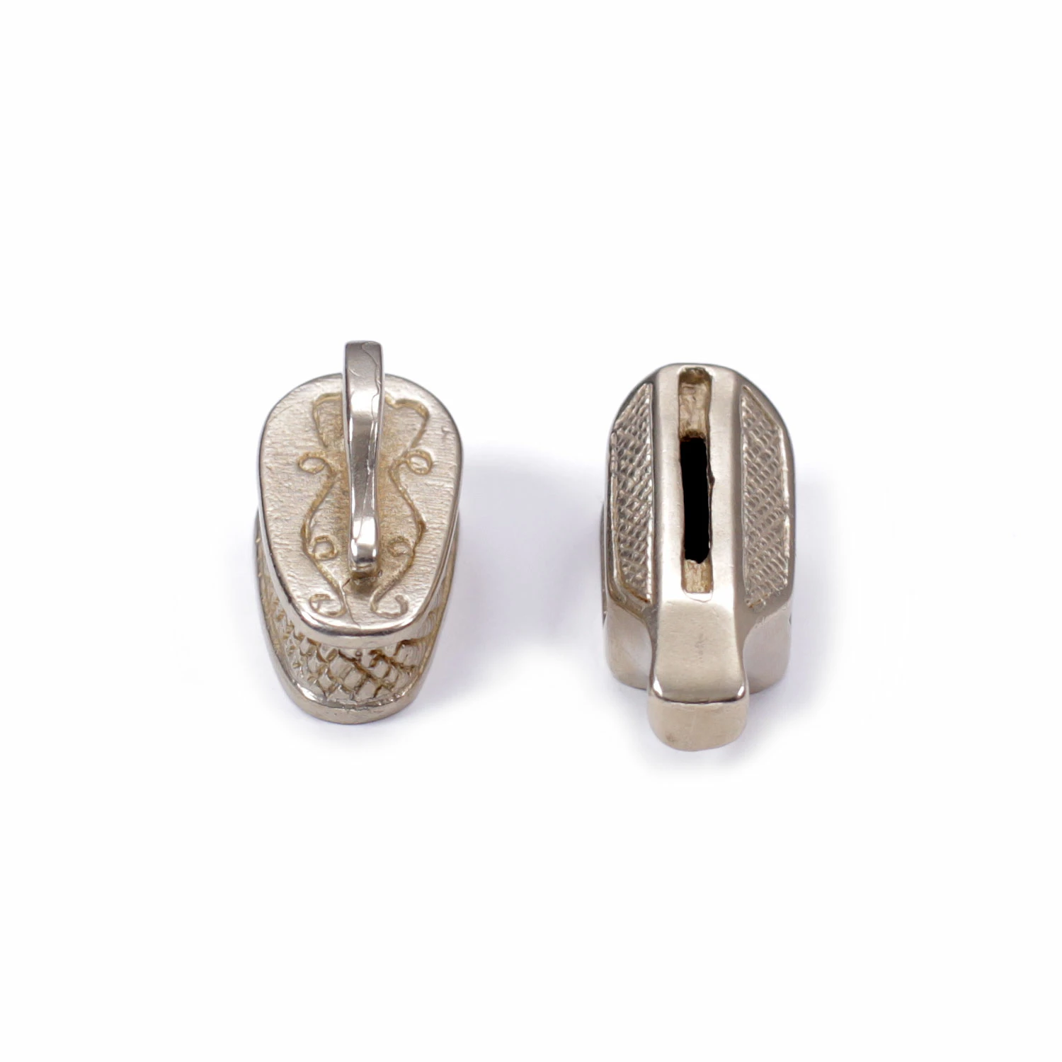 Pommel/Guard Set - Stipple Engraved Scroll Set - Nickel Silver 5 Pommel/Guard Set - Stipple Engraved Scroll Set - Nickel Silver - Image 3