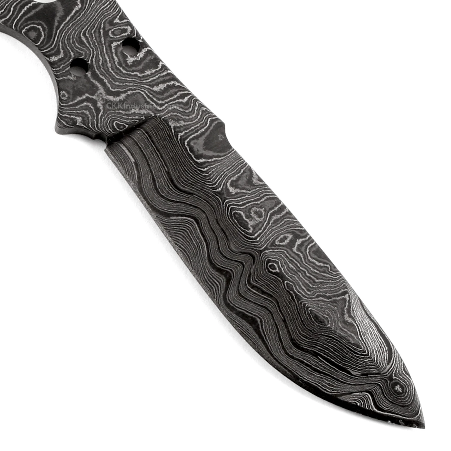 *Mamba Knife Kit - (USA Damascus) - DIY Blade Kit W/Purpleheart Scales 7 *Mamba Knife Kit - (USA Damascus) - DIY Blade Kit W/Purpleheart Scales - Image 5