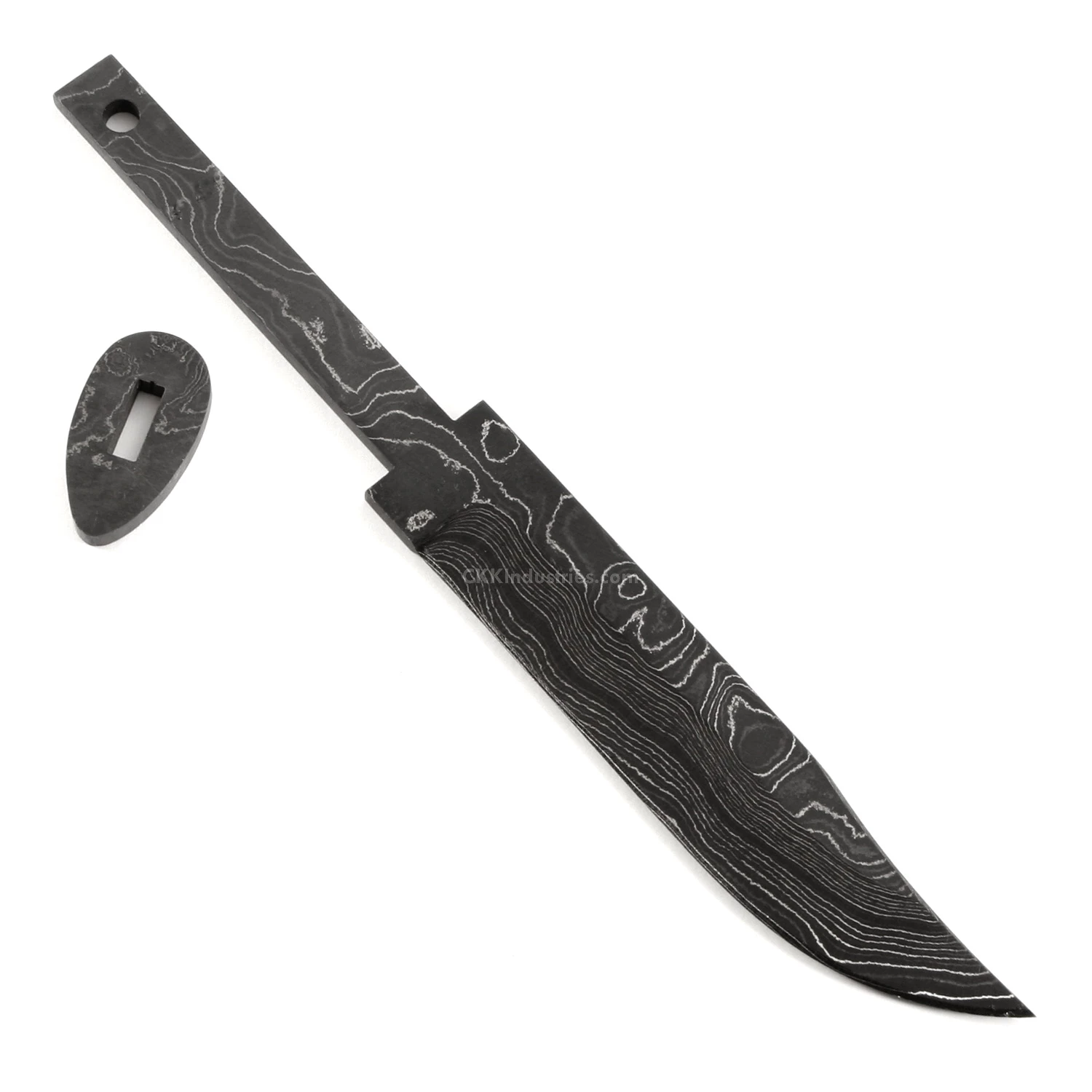 *Ridge Hunter Knife Kit - (USA Damascus) - DIY Blade Kit W/Marblewood Handle Block 4 *Ridge Hunter Knife Kit - (USA Damascus) - DIY Blade Kit W/Marblewood Handle Block - Image 2