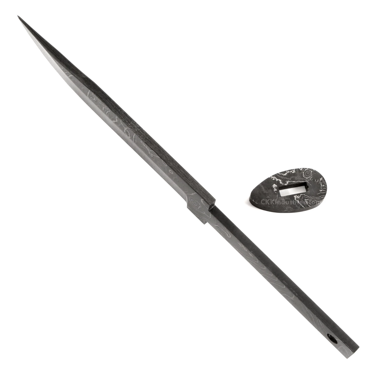 *Ridge Hunter Knife Kit - (USA Damascus) - DIY Blade Kit W/Marblewood Handle Block 5 *Ridge Hunter Knife Kit - (USA Damascus) - DIY Blade Kit W/Marblewood Handle Block - Image 3